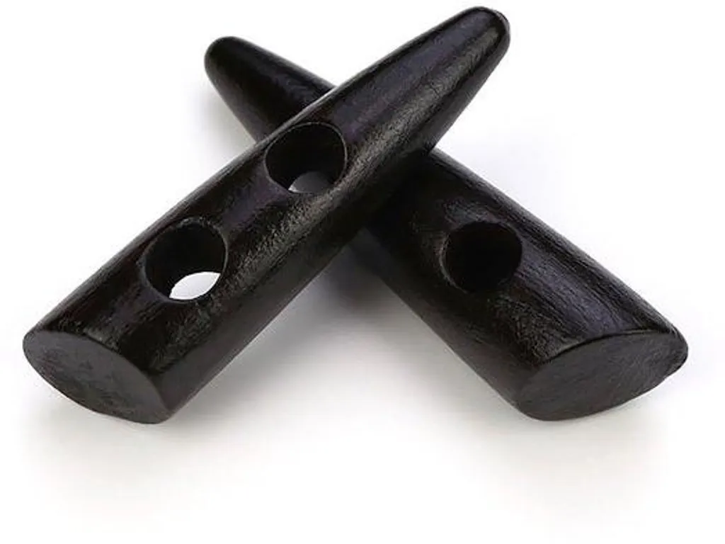 Boutons en bois de mercerie 30mm marron foncé pour tricot et artisanat