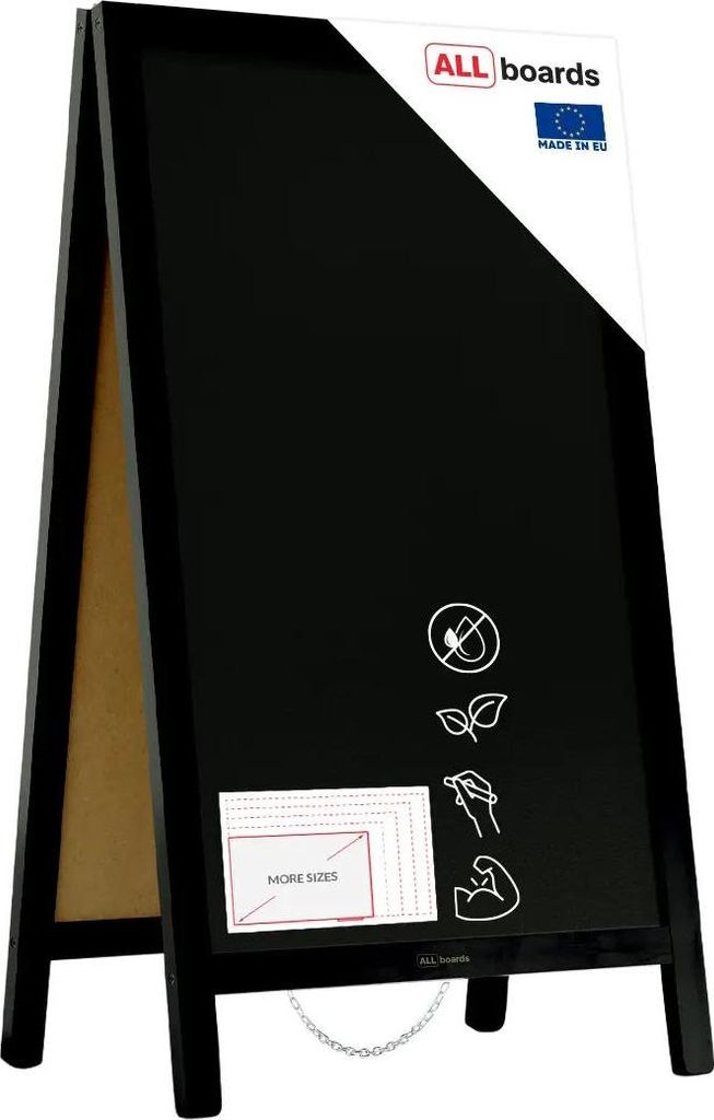 Lavagna Nera da Gesso con Cavalletto bifacciale 78x44 cm Immagine del prodotto 