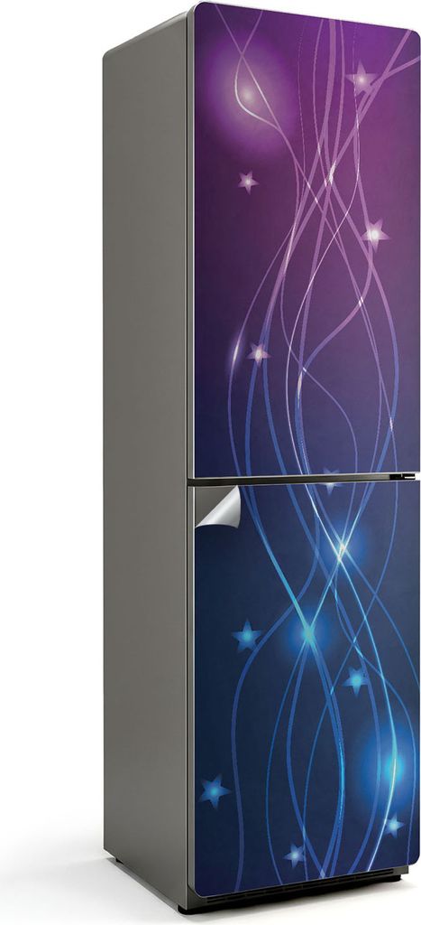 Zartes Zickzack-Muster – Kühlschrank Aufkleber – Klebefolie Kühlschrank – Kühlschrank Nachbildung – Kühlschrankfolie selbstklebend – ...
