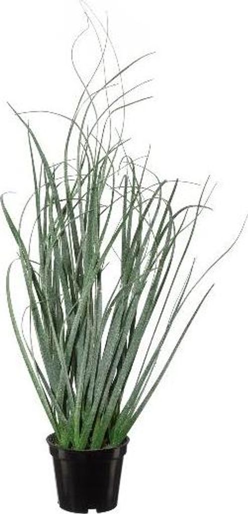 artplants.de Deko Segge TARVI, gefroren, weiß-grün, 40cm - Kunstgras