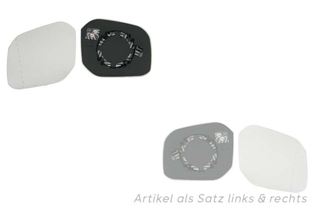 Johns, Spiegelglas passend für VW Caddy IV (SA) 05/15- Set links & rechts 2K5857521C 2K5857522C