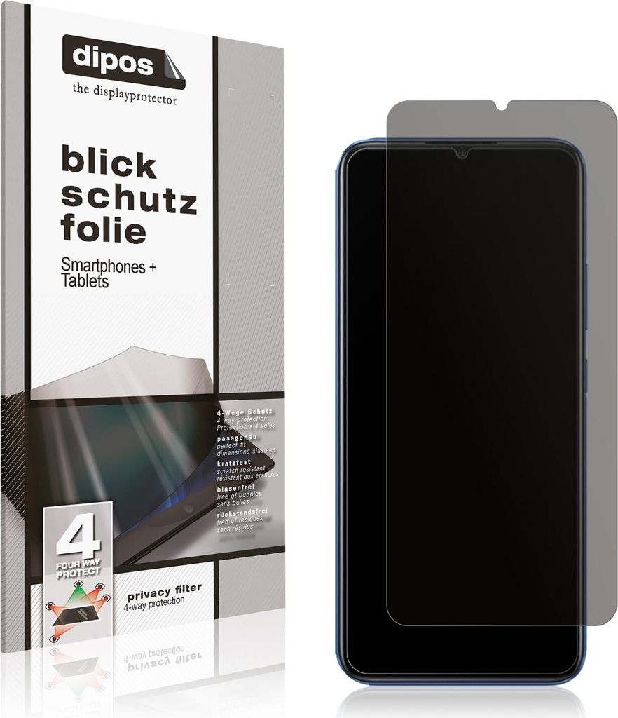 Blickschutzfolie für Oppo Realme C3i matt Schutzfolie Folie Display Schutz dipos