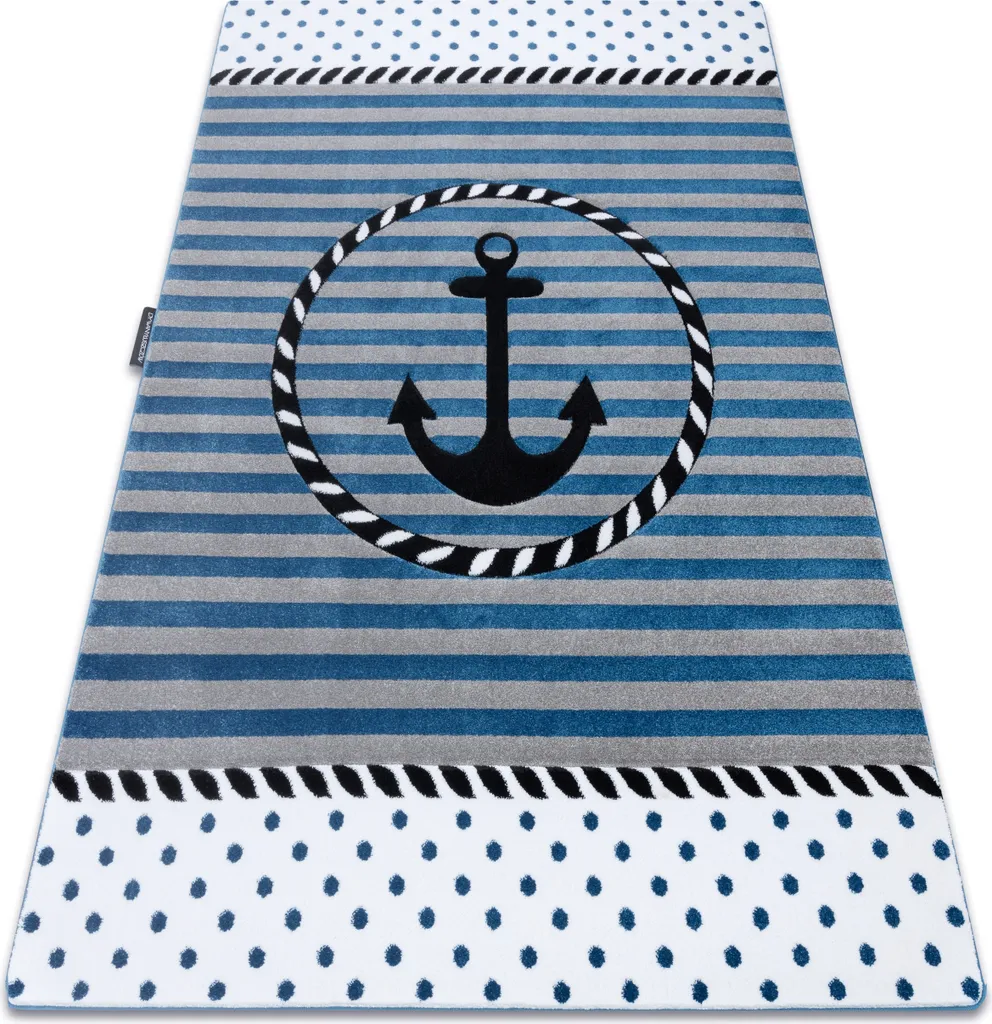 Ambiance Mer avec le Tapis Bleu Ancre 180x270 pour Salon et Chambre