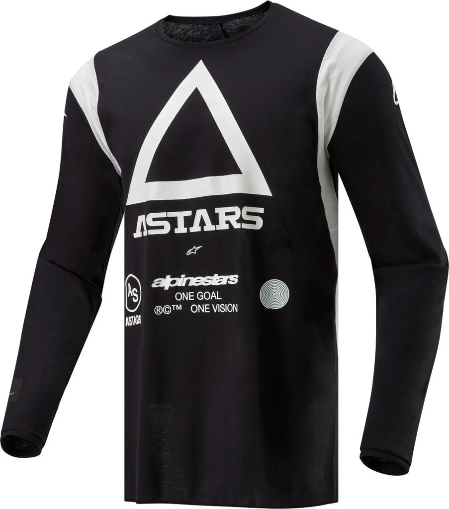 Maillot de cross Alpinestars Techdura noir robuste pour pilote de moto