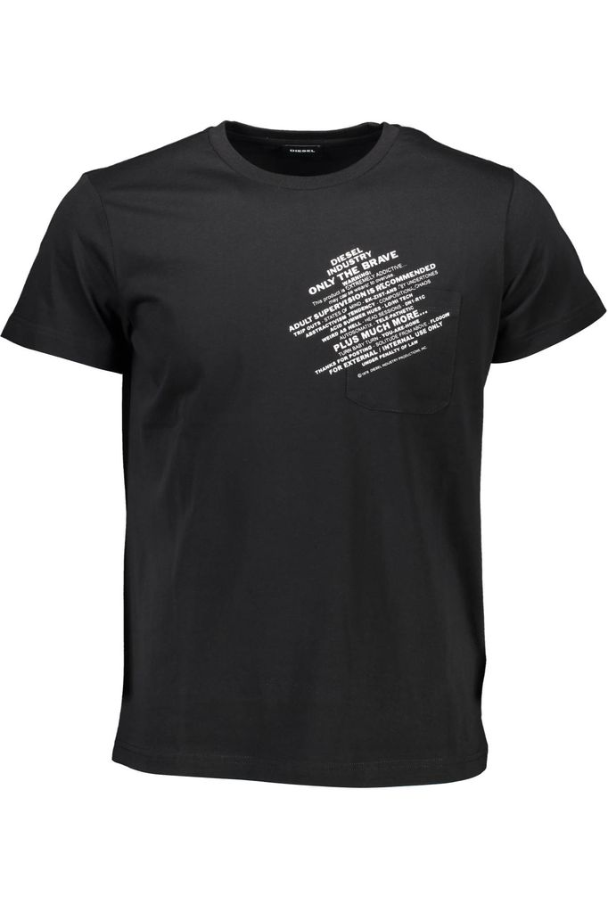 Diesel T-Worky-S1 Herren T-Shirt Rundhals Kurzarm Schwarz