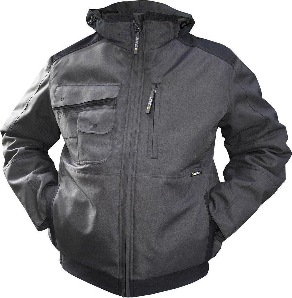 DASSY Austin Canvas Winterjacke ANTHRAZITGRAU/SCHWARZ Gr.XS Länge: STANDARD
