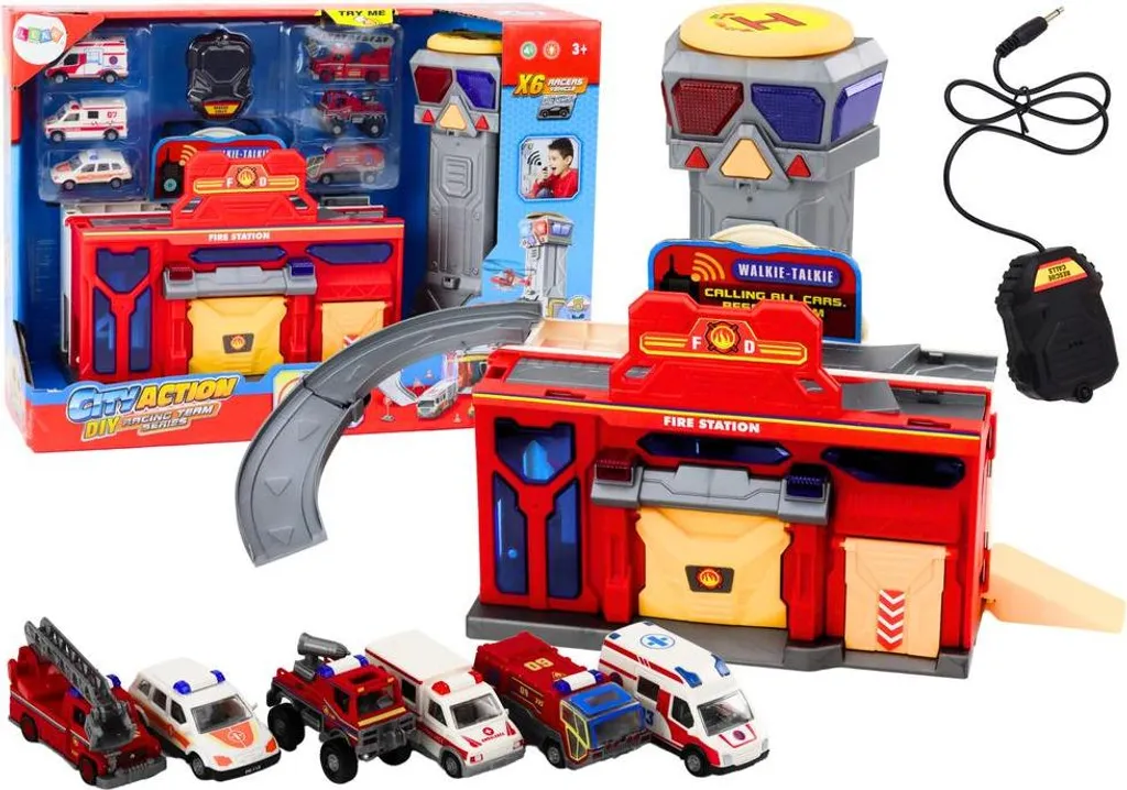 Véhicules de Pompiers Multicolores 6pcs Robustes avec Détails Réalistes