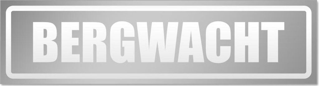 Kiwistar Bergwacht invertiert Magnetschild Schild magnetisch - 60cm Silber - Magnetfolie für Auto PKW Kfz