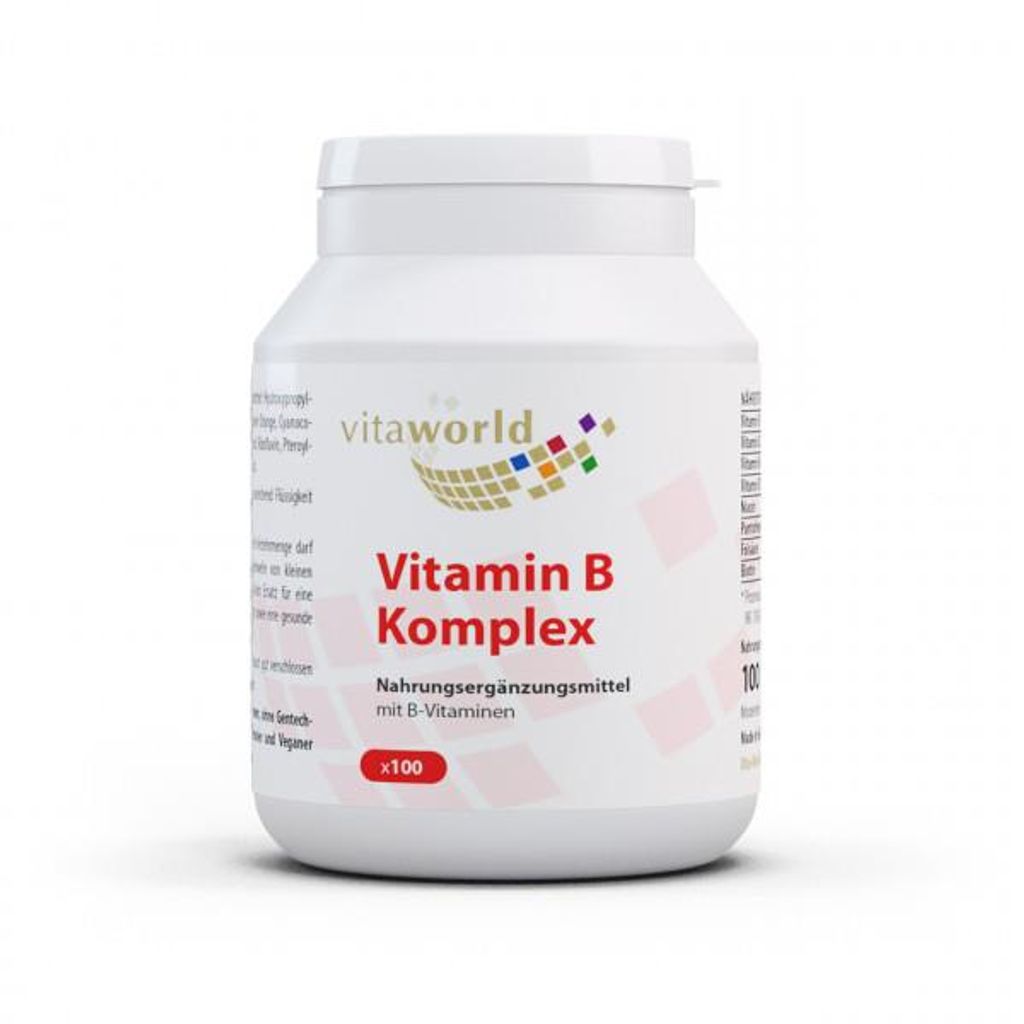 Pack De 3 Flacons De Vitamine B Complex Vita World - 3x100 Capsules (B1, B2, B6, B12), Neuf