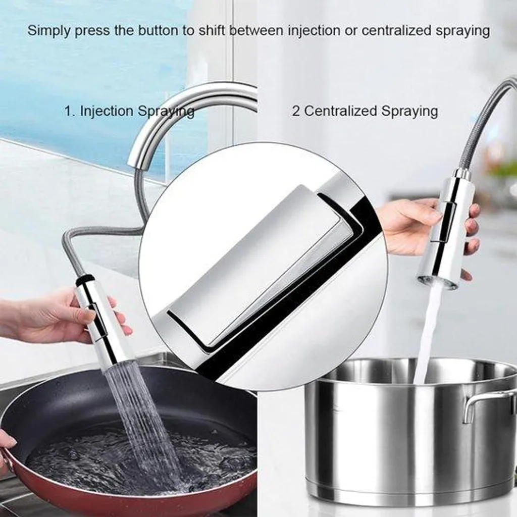 Réparer fuite robinet cuisine : mitigeur galvanisé durable avec pommeau