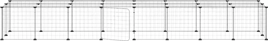 vidaXL Gabbia 36 Pezzi per Animali con Porta in Acciaio Nero 35x35 cm - 3