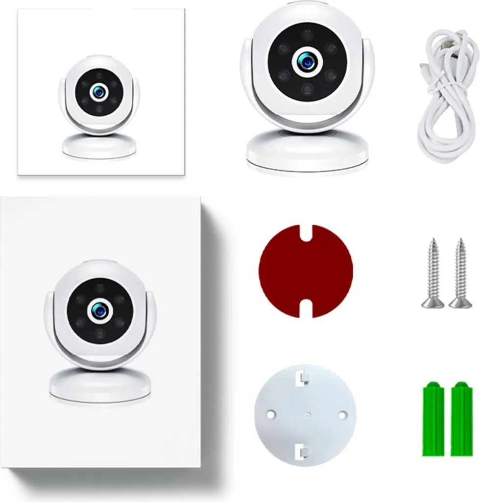 Caméra de sécurité pour maison sans fil 1080P avec batterie 950mAh INF