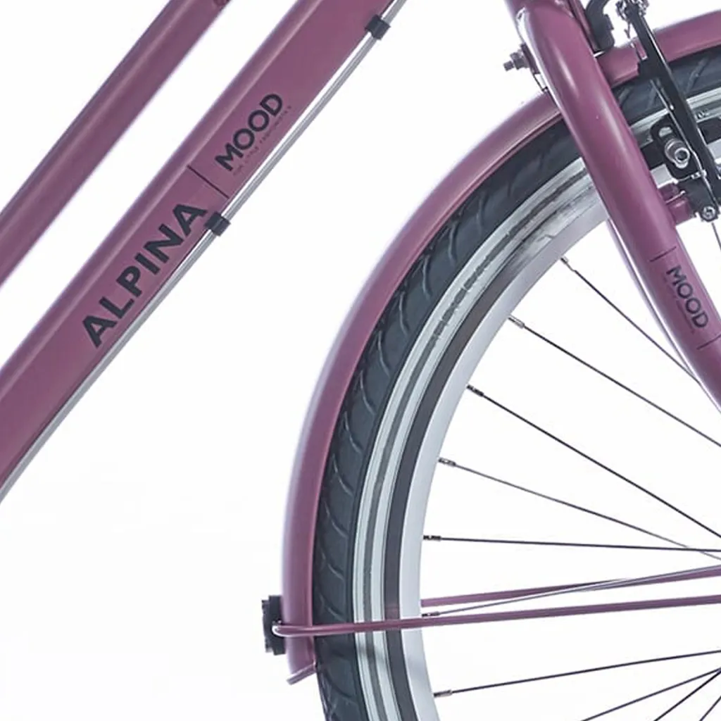 Set de garde-boue vélo 24 pouces Alpina Mood coloris mauve foncé mat