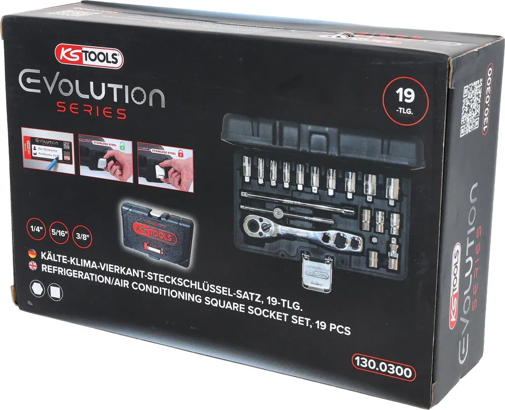 Coffret de douilles spéciales climatisation KS TOOLS 130.0300 - 19 pièces