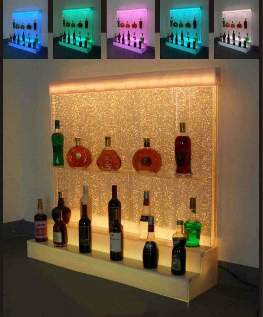 Led Wasser Wand Regal Bar Einrichtung Ausgefallene Regale Schrank Glas Wände Neu
