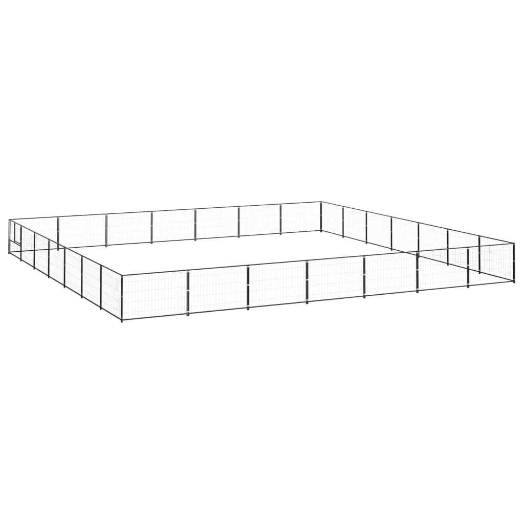 The Living Store Hundezwinger Schwarz 49 m² Stahl
