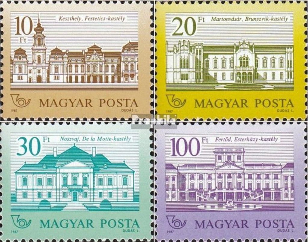Briefmarken Ungarn 1987 Mi 3901-3904 postfrisch Freimarken: Produktbild 