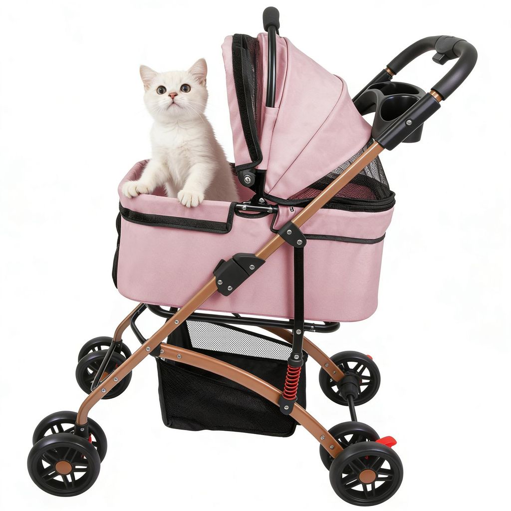 Hundewagen Hundebuggy klappbar für Hunde & Katzen bis 20 kg Produktbild 