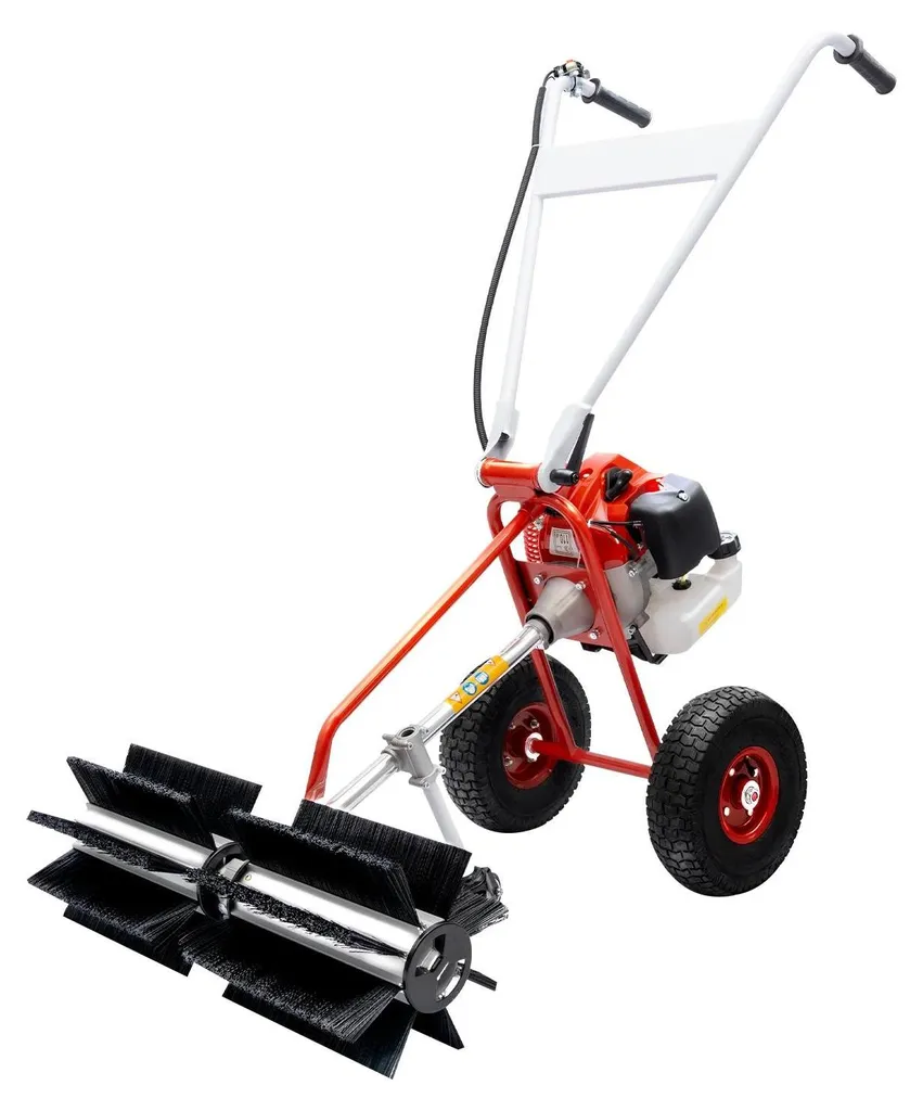 Balayeuse à essence avec brosse rotative 43 cm³ et moteur 2 temps