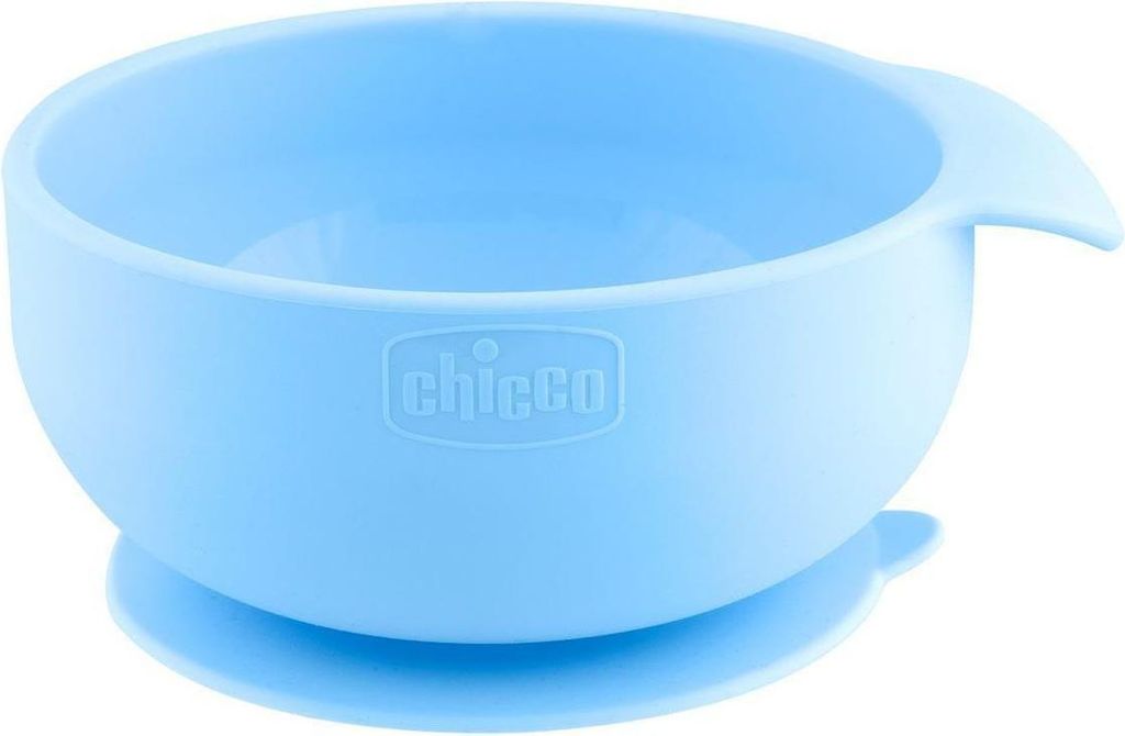 Chicco Silikonschale mit Saugfuß Easy Bowl für Babys, Schüssel für Halbflüssige Nahrung mit Ergonomischem Griff, Spülmaschinenfest, Geeignet ...