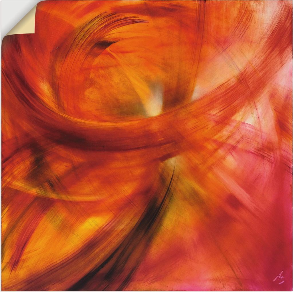 ARTland Wandbild, selbstklebend Roter Lichtertanz Größe: 70x70 cm