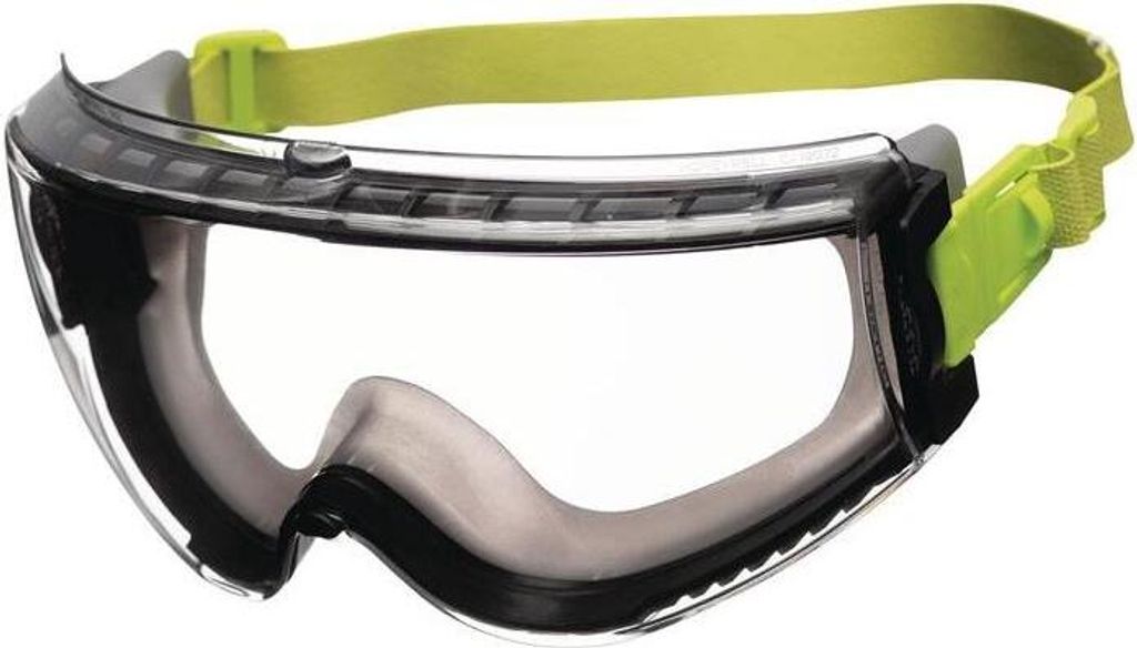 Vollsichtschutzbrille Avatar Plus EN166,EN170,UKCA schwarz/grün,klar Neoprenband