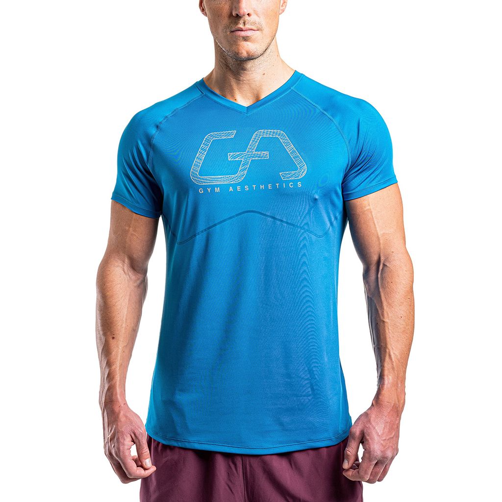 Herren Trainingsshirt Slim Fit, feuchtigkeitsregulierend, UV-Schutz, optimale Bewegungsfreiheit