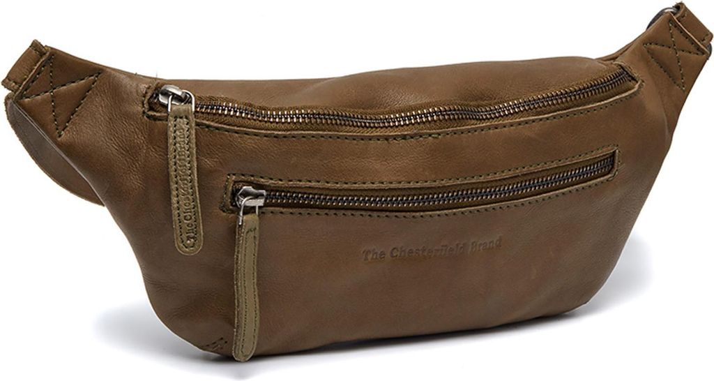 The Chesterfield Brand C23.1022 Severo Waist Bag Washed Waxed Leder 02 olivgreen