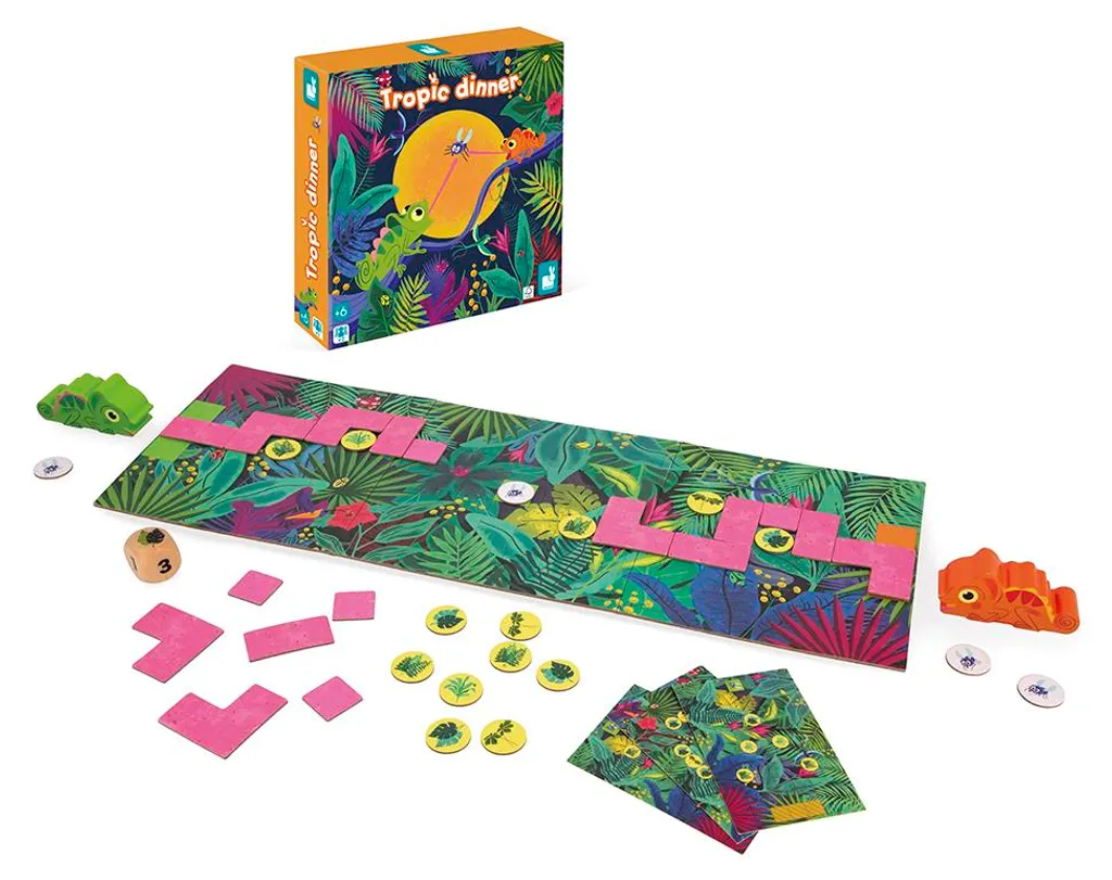 Jeu de Société de Stratégie Tropic Dinner Janod en Bois Durable FSC