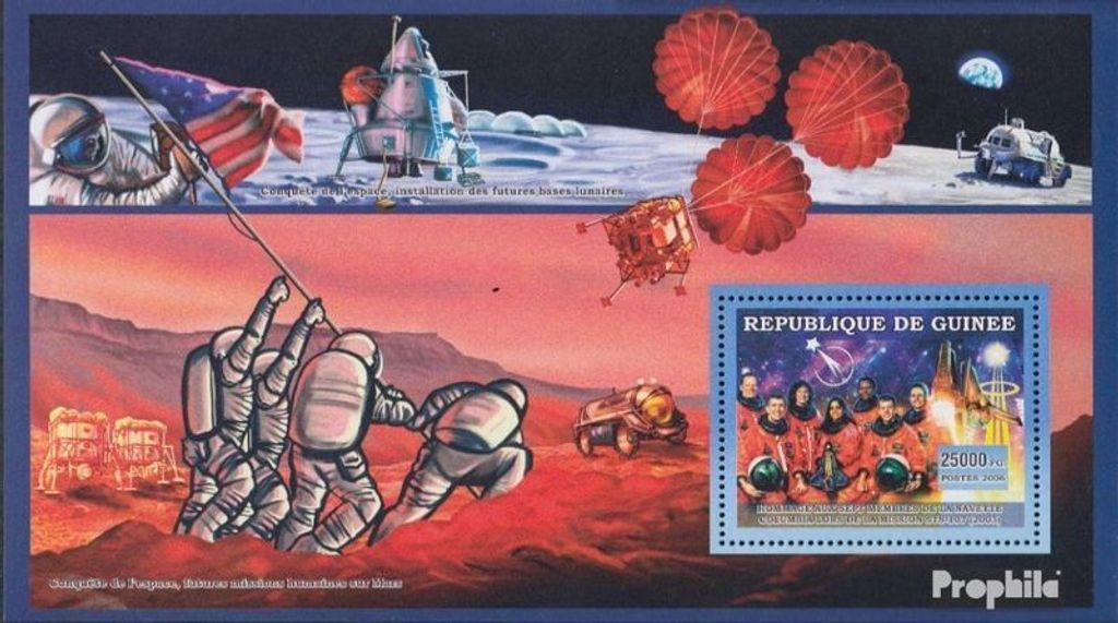 Briefmarken Guinea 2006 Mi Block 1110 (kompl. Ausgabe) postfrisch HOMMAGE AN DAS KOLUMBIEN-TEAM