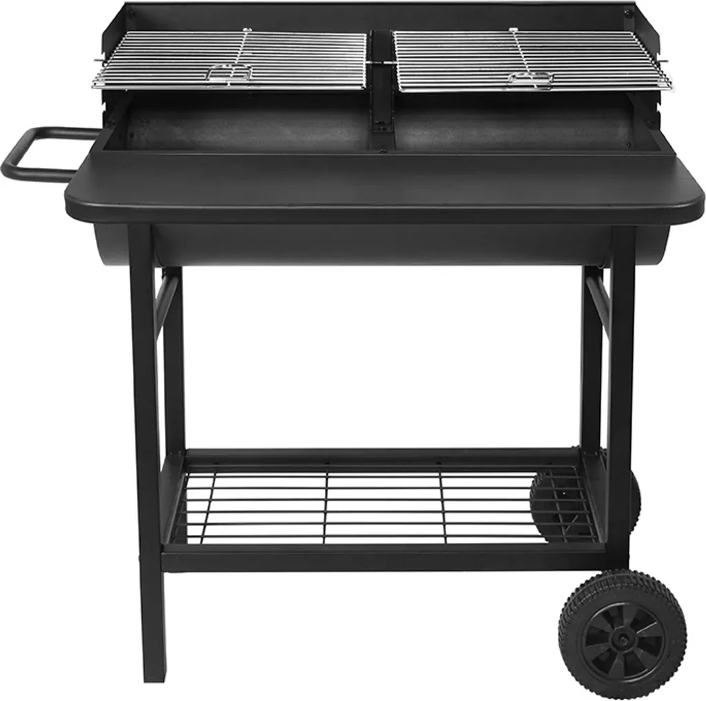 Barbecue à charbon Alabama avec grande grille 71x35cm et chariot robuste