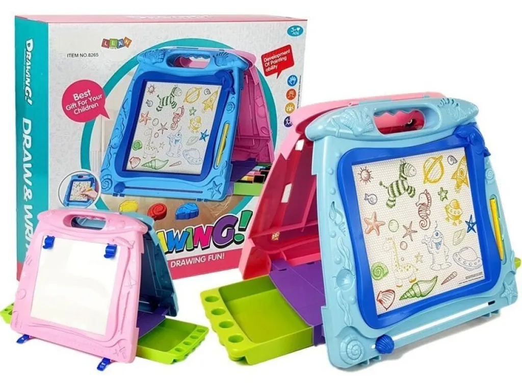 Chevalet de Dessin Double Face Magnétique pour Enfant avec Accessoires