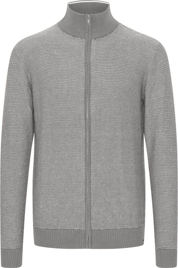 FQ1924 FQLewis Herren Strickjacke Cardigan Feinstrick mit Stehkragen und Reißverschluss Meliert