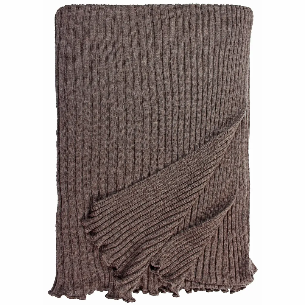 Eagle Products Sciarpa di Lana Marrone Noce 65x180 - Calda e Resistente