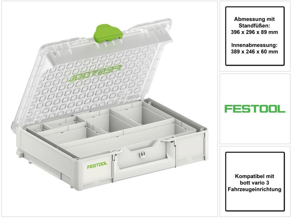 Festool Systainer Organiser SYS3 ORG M 89 6xESB ( 204854 ) Productafbeelding 