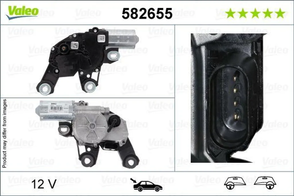 Moteur essuie-glace Valeo 582655 OE 4M0955711A pour Audi A4 8W et Q7