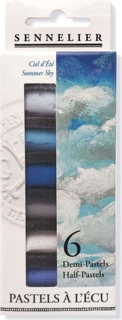 Sennelier Etui mit 6 halben Softpastellen - Sommerhimmel - Produktbild 