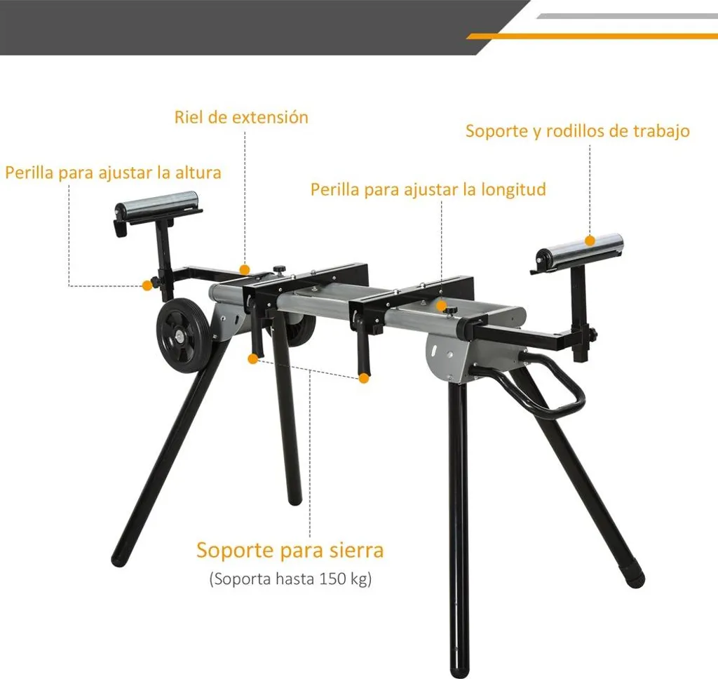 Support de scie pliable 300 lb avec mécanisme de fermeture rapide PRO