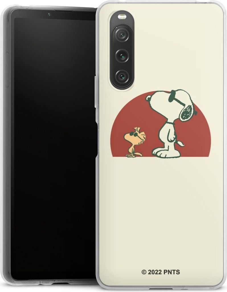 DeinDesign Handyhülle für Sony Xperia 10 V Silikon Hülle Case Smartphone Schutzhülle Offizielles Lizenzprodukt Snoopy Kindheit