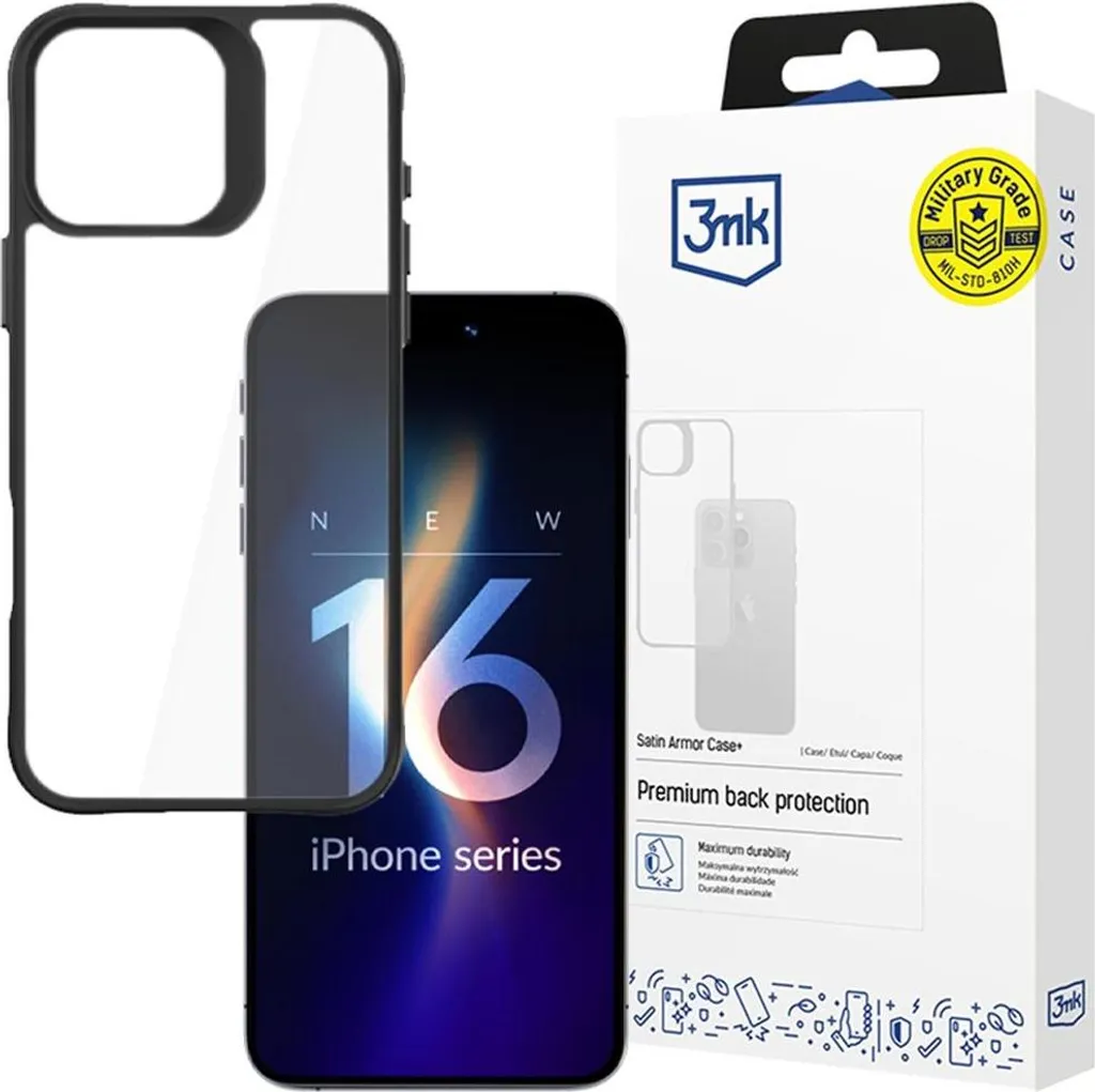 Custodia Satinata 3mk iPhone 16 Pro - Eleganza e Protezione Militare