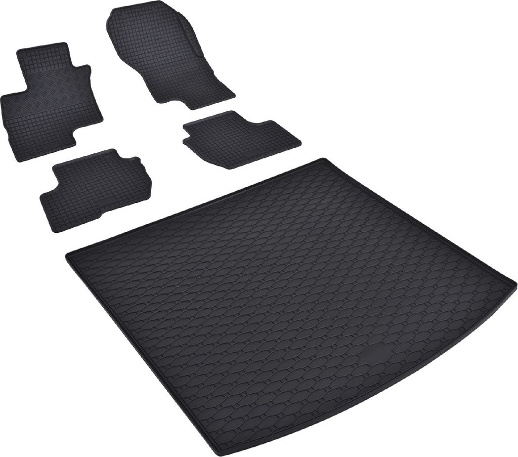 Z550426 Kofferraumwanne+Fußmatten passend für Mitsubishi Outlander PHEV Plug-In-Hybrid (mit Aufladung an Steckdose) 3 CW0 Geländewagen SUV 5tür...