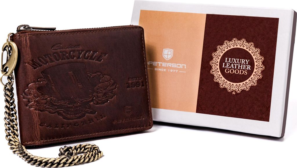 Peterson Herrenleder Brieftasche Miklós braun universal