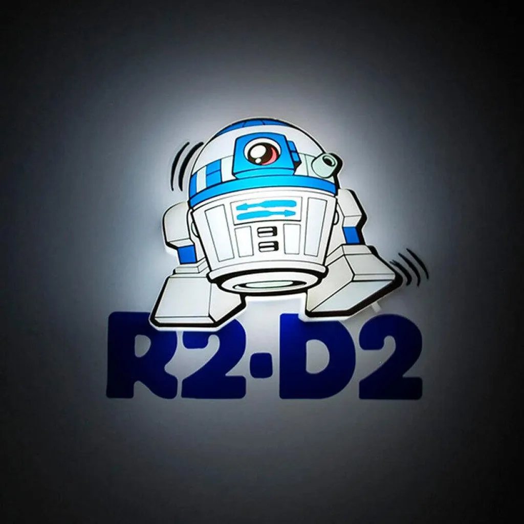 Veilleuse R2-D2 Star Wars sans Câble pour Éviter l'Obscurité en Sécurité