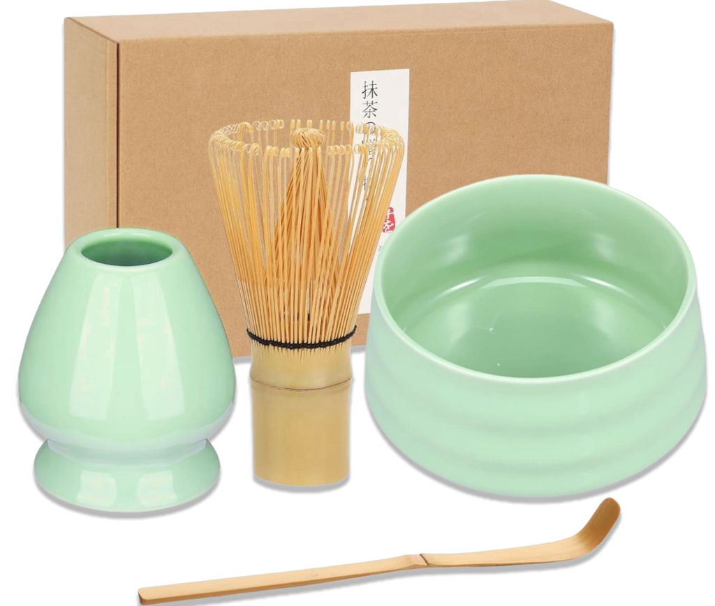 Simsky Matcha Set Japanisch - Komplettset Mit Schale, Besen Und Sieb