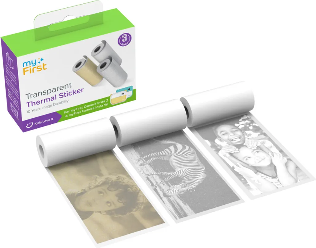 Kit Stickers myFirst Insta Wi: 3 Rotoli Oro Argento e Trasparente