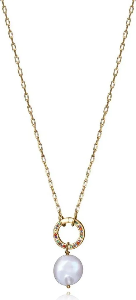 Viceroy 13180C100-99 Collana Donna Argento 925 Placcata Oro e Perla