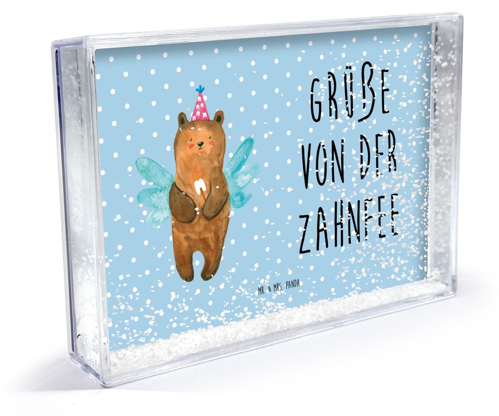 Mr. & Mrs. Panda Bilderrahmen Bär Zahnfee - Blau Pastell - Geschenk, Fotoaufsteller, Fee, Acrylrahmen, Milchzahn, Teddy, Erster Zahn, dekoartikel,...