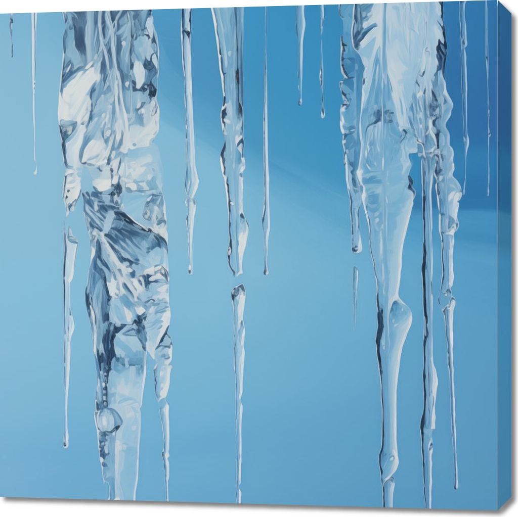 Bild 100x100cm Kristallische Tropfen