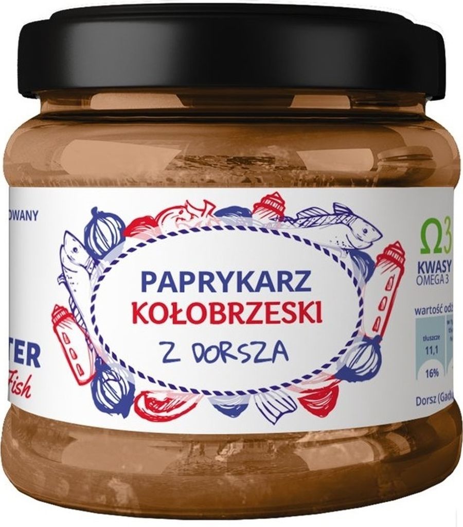 KOŁOBRZESKI PAPRYKARZ MIT KABELJAU 155 g - SÜßERER FISCH