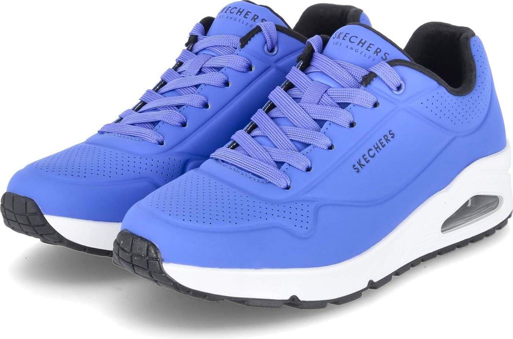 Skechers Herren Low Sneaker UNO STAND ON AIR Blau Synthetik Größe: 40